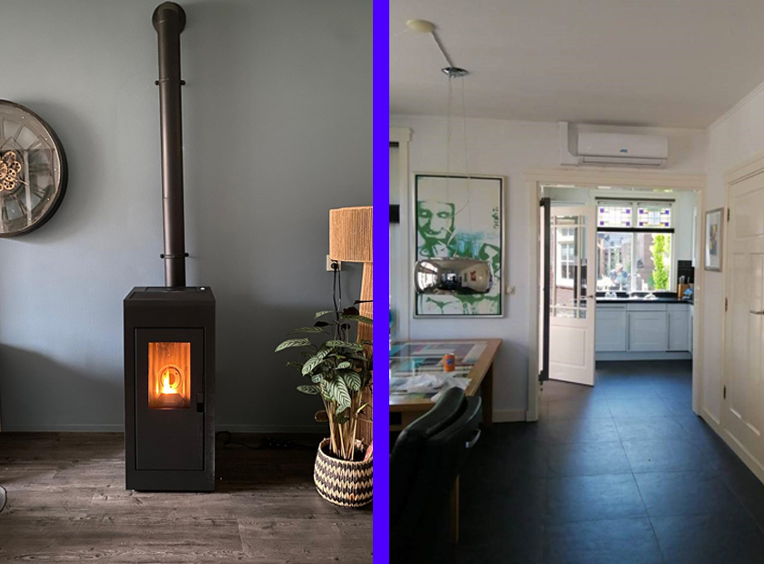 Pellet verwarming beter dan airco verwarming