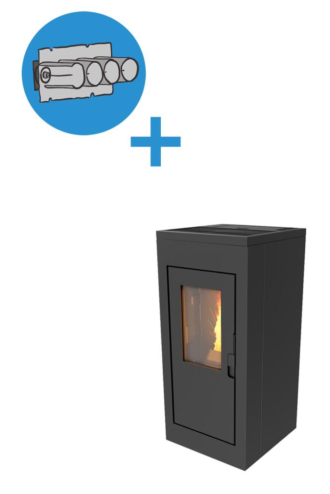 Pelletkachel met fiijnstoffilter