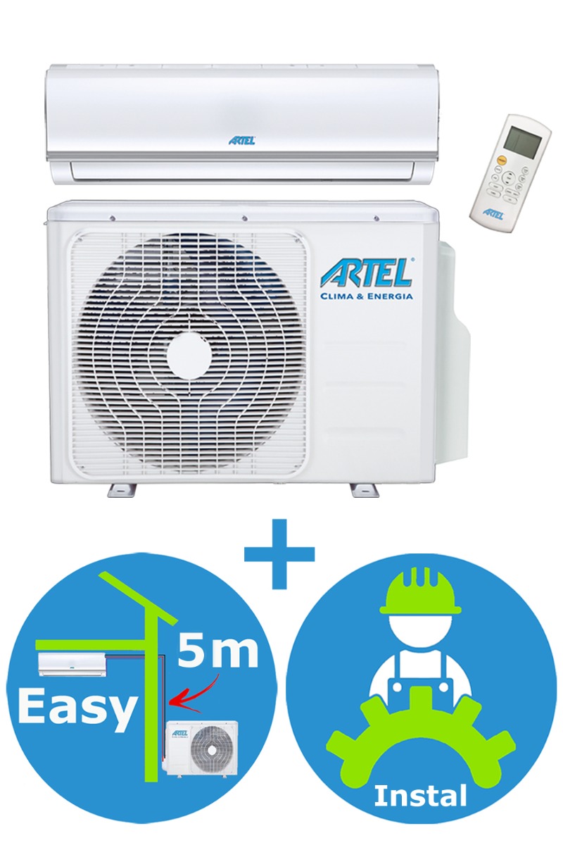 Airco Split 1x (2.8kw/9000BTU) + installatie Easy 5m