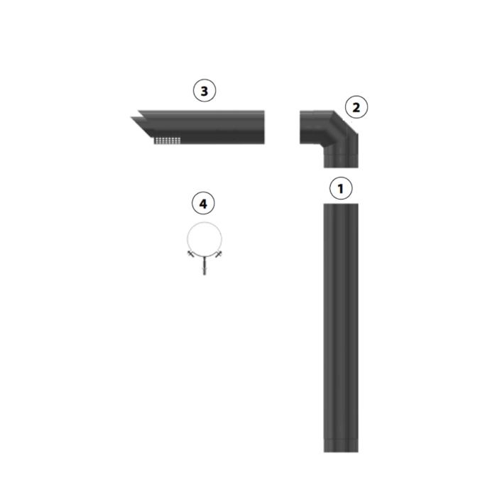 Concentrische bovenafvoer set door de gevel main product photo