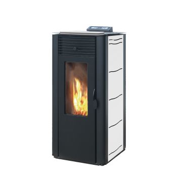 Pelletkachel CV 15 kw wit | BlueSolidÂ®