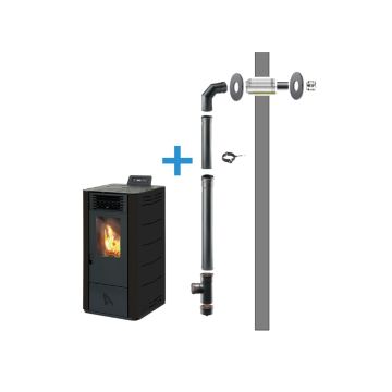 Pelletkachel easy inclusief afvoer optie 2 | BlueSolidÂ®