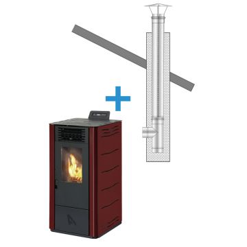 Easy rood + Achterafvoer Pakket - bestaande schoorsteen