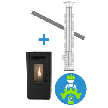 Artel Pelletkachel ItalNext zwart  kW | BlueSolid