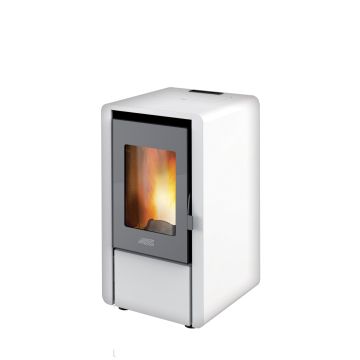 Kleine pelletkachel petite 6 kW wit | BlueSolid