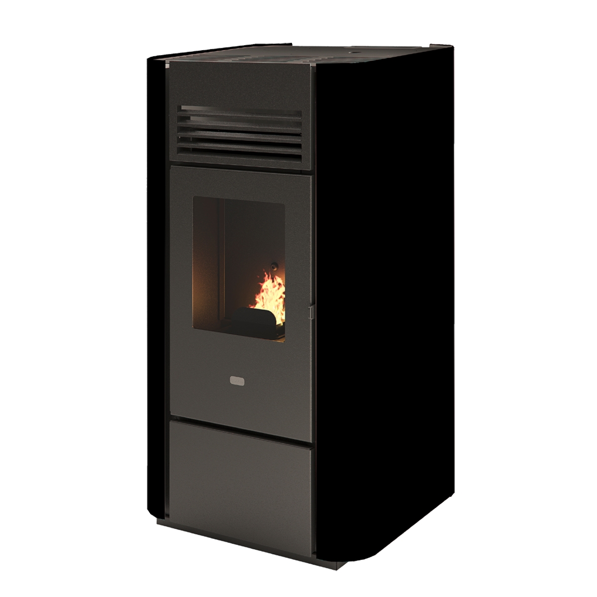 Pelletkachel bovenafvoer Delia 9 kW zwart