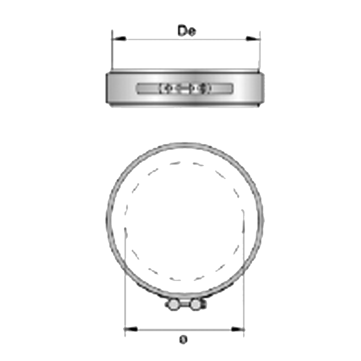 Afvoer DW klembeugel-Ø150mm