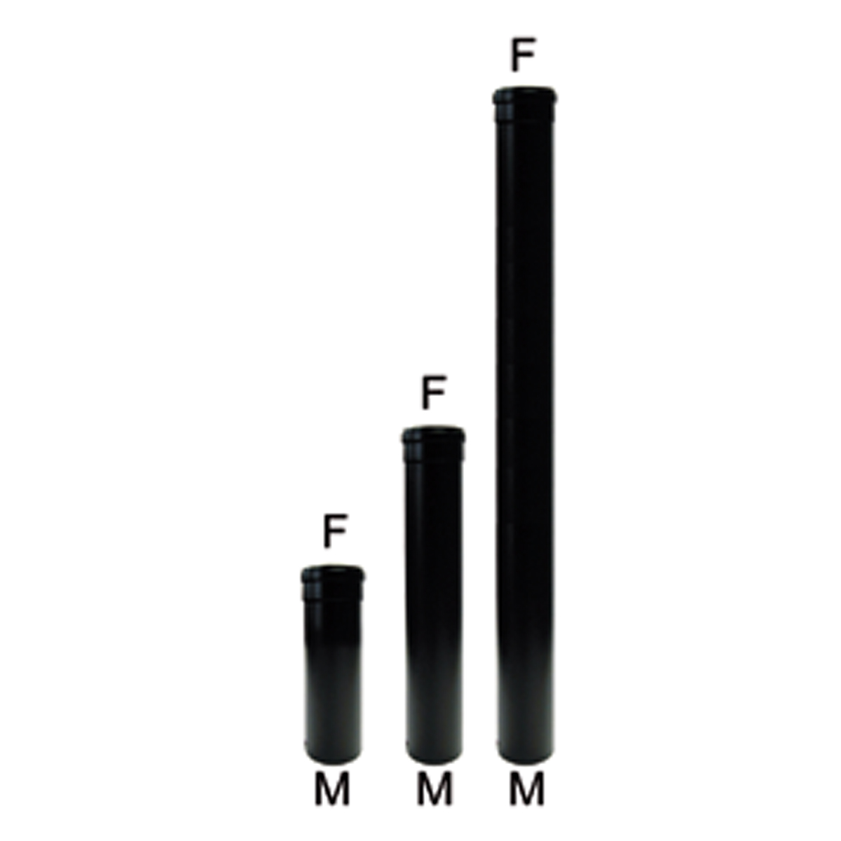 Afvoer Buis 50cm Zwart-Ø100mm