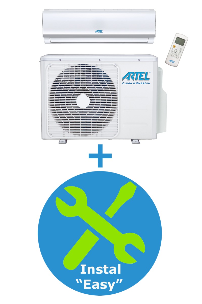 Airco Split 1x (2.8kw/9000BTU) + installatie Easy 3m