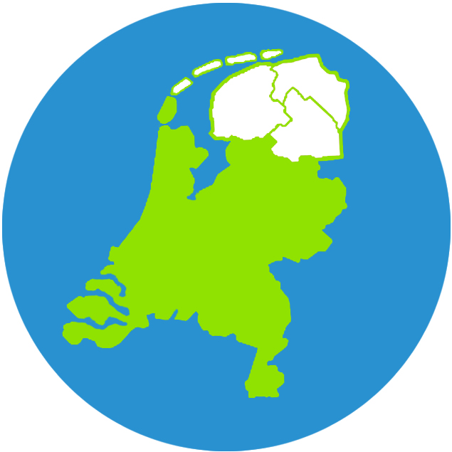 Alleen plaatsing noord Nederland