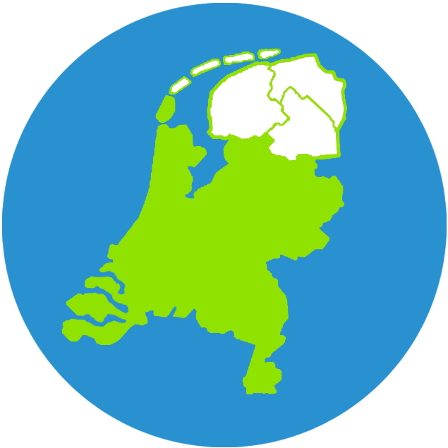 Plaatsing alleen in de 3 noordelijke provincies